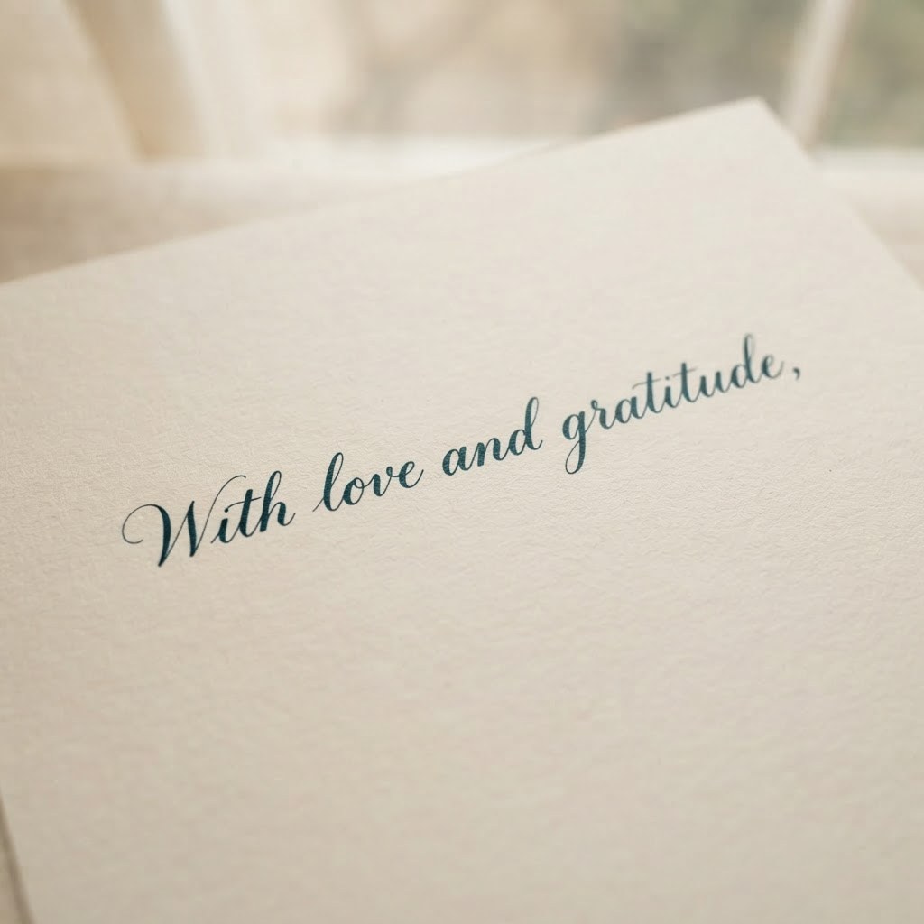 A close-up of a single handwritten line on cream paper, warm cream palette — Real Ink Letters